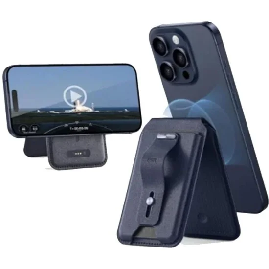 ESR HaloLock Geo Wallet Grip Stand - Blue Titanium